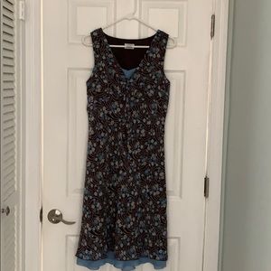 Brown flowered dress